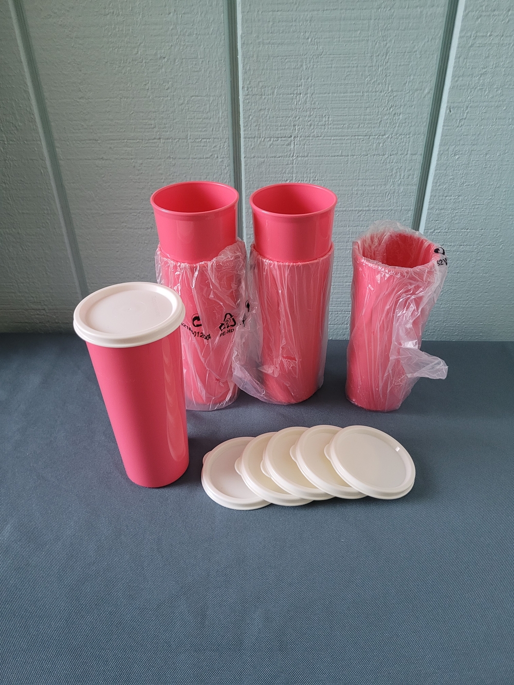 Tupperware 16 oz Tumblers & Seals (Set Of 6) NEW w Tags